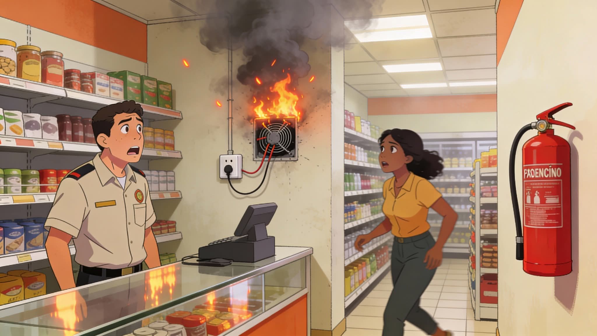 Ilustração relacionada a PPCI e prevenção contra incêndio